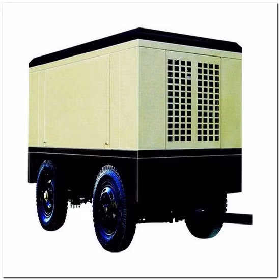 100psi Diesel Portable Screw Air Compressor 185-650 Cfm For Pole Fixing